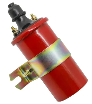 20K VOLT OIL FILLED IGNITION COIL CANISTER STYLE WITH ZINC BRACKET AND HARDWARE