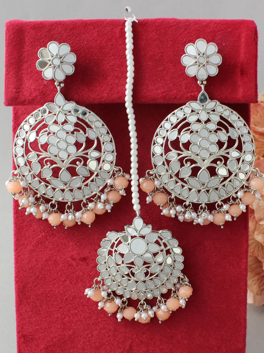 Aasma Mirror Earrings & Tikka