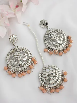 Aasma Mirror Earrings & Tikka