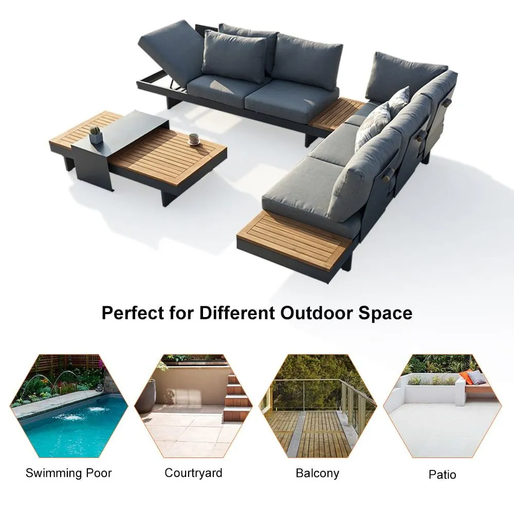 Aiello 6 Person Outdoor Furniture Suite with Cushions