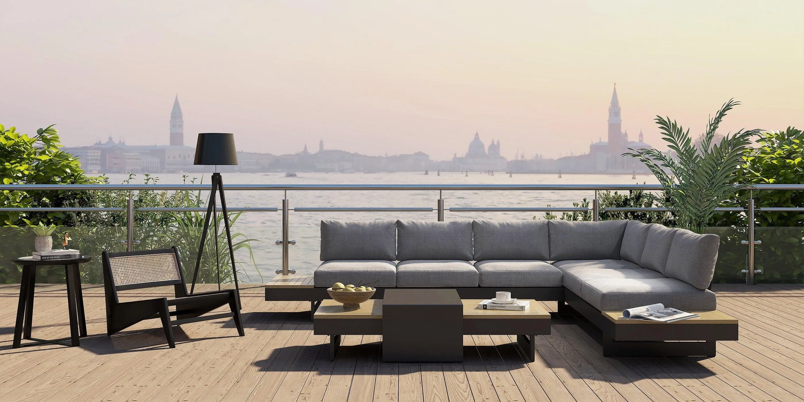 Aiello 6 Person Outdoor Furniture Suite with Cushions