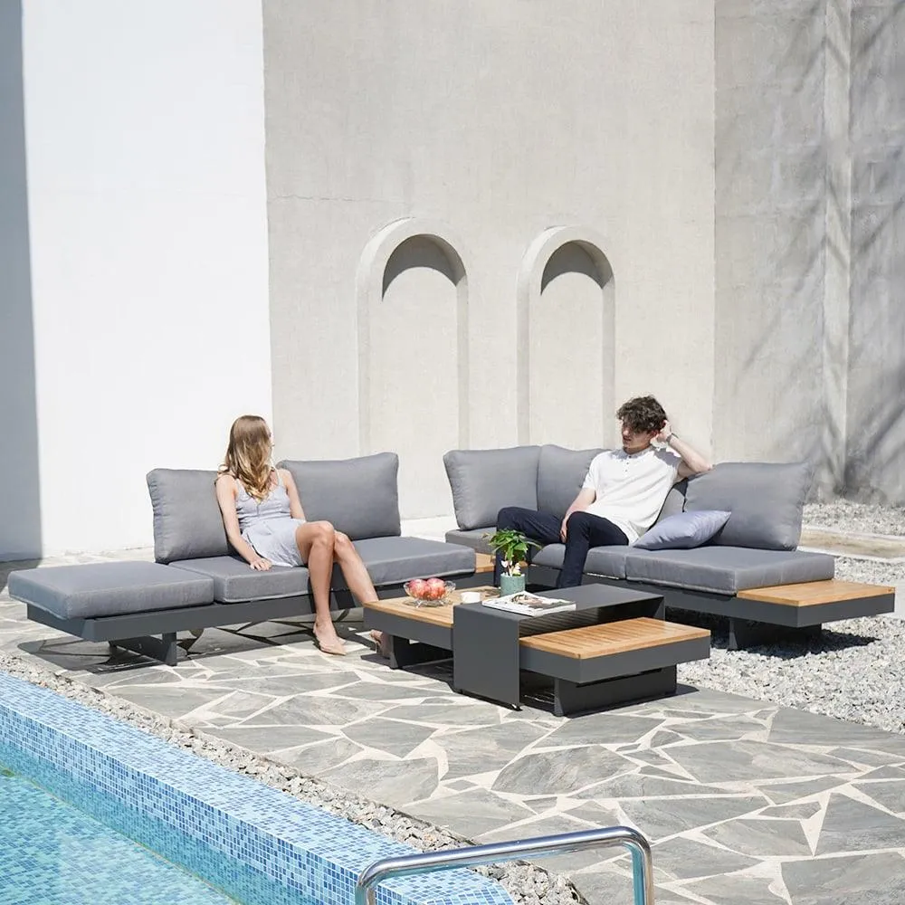 Aiello 6 Person Outdoor Furniture Suite with Cushions