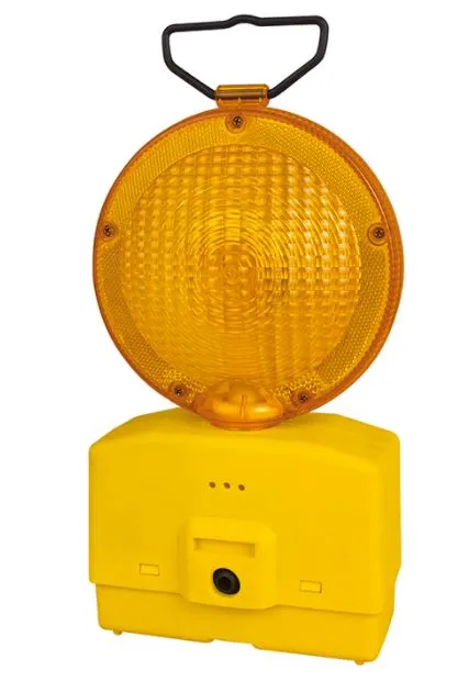 Aiko Yellow Circular Road (Warning / Flashing) Light for Barricades | Battery Powered, No Solar | Model : RL-7330