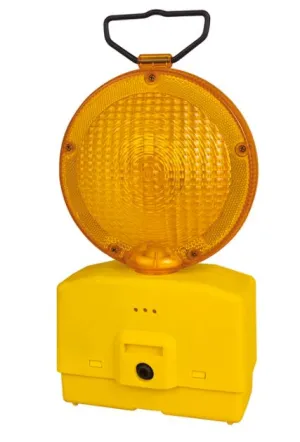 Aiko Yellow Circular Road (Warning / Flashing) Light for Barricades | Battery Powered, No Solar | Model : RL-7330