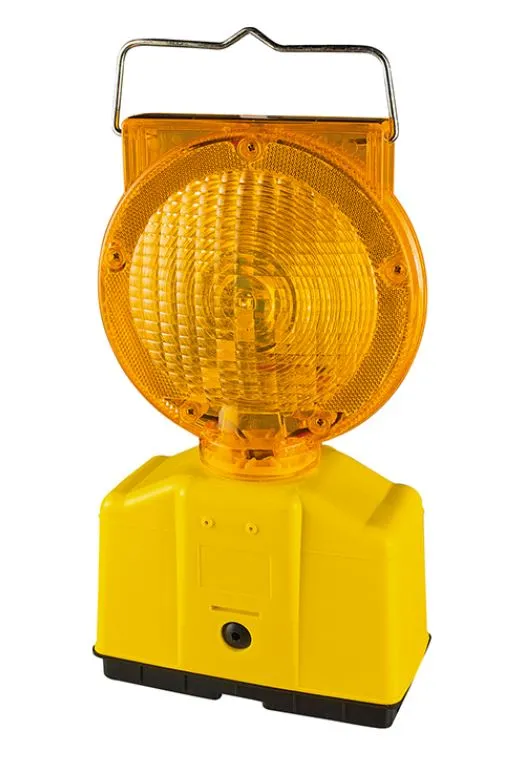 Aiko Yellow Circular Road (Warning / Flashing) Light for Barricades | Solar Powered | Model : RL-7353