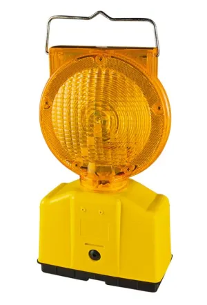 Aiko Yellow Circular Road (Warning / Flashing) Light for Barricades | Solar Powered | Model : RL-7353