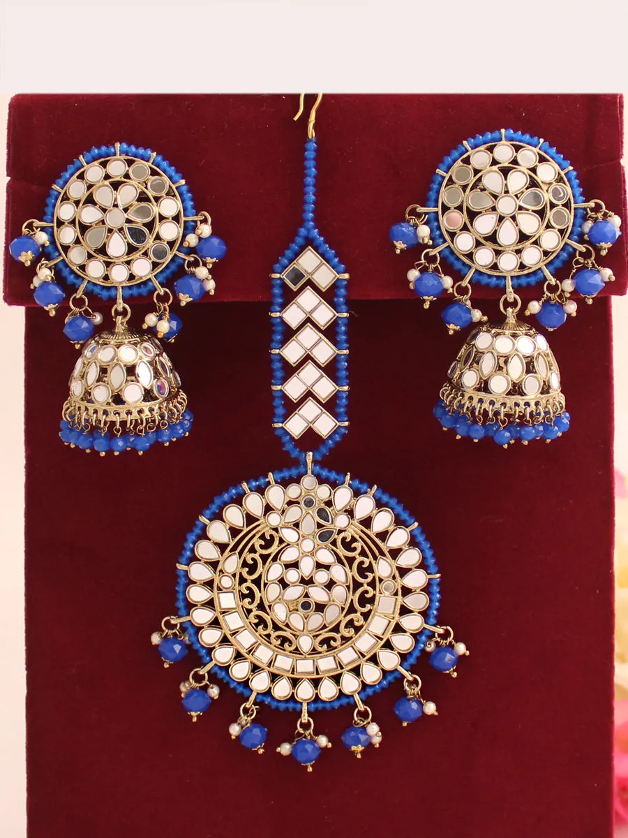 Aisha Mirror Earrings & Tikka