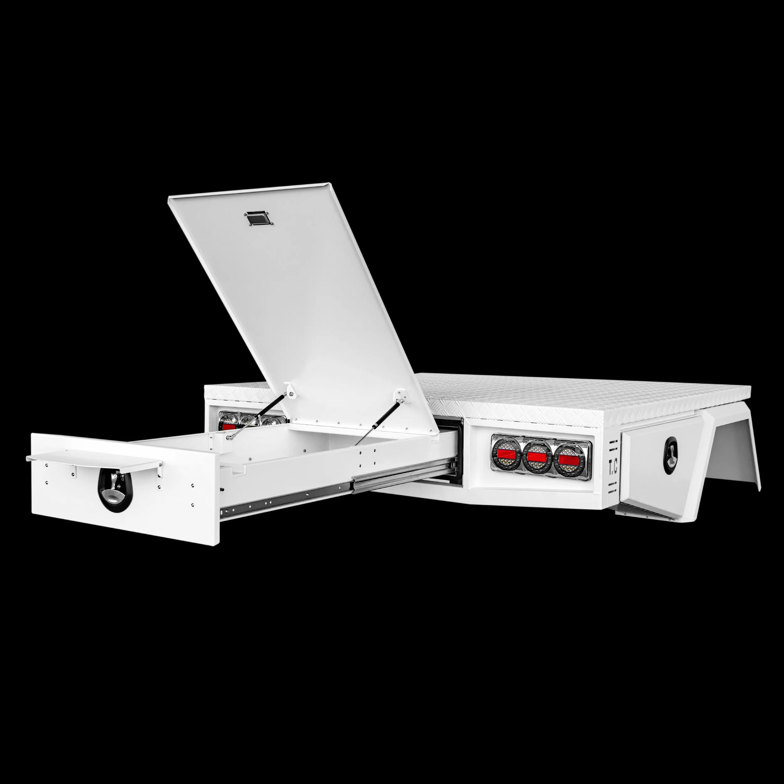 Aluminium Tray 1800mm No Headboard - White