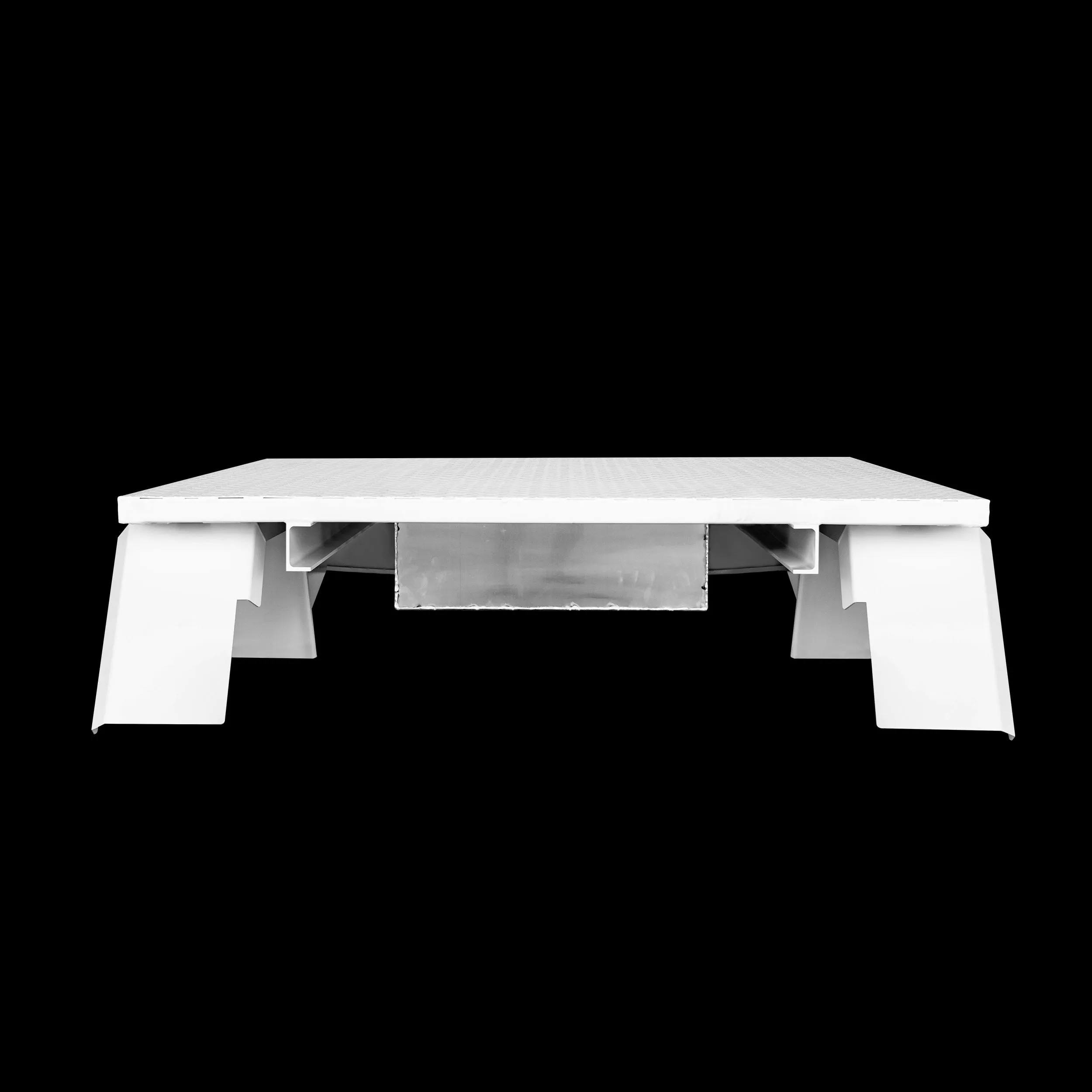 Aluminium Tray 1800mm No Headboard - White