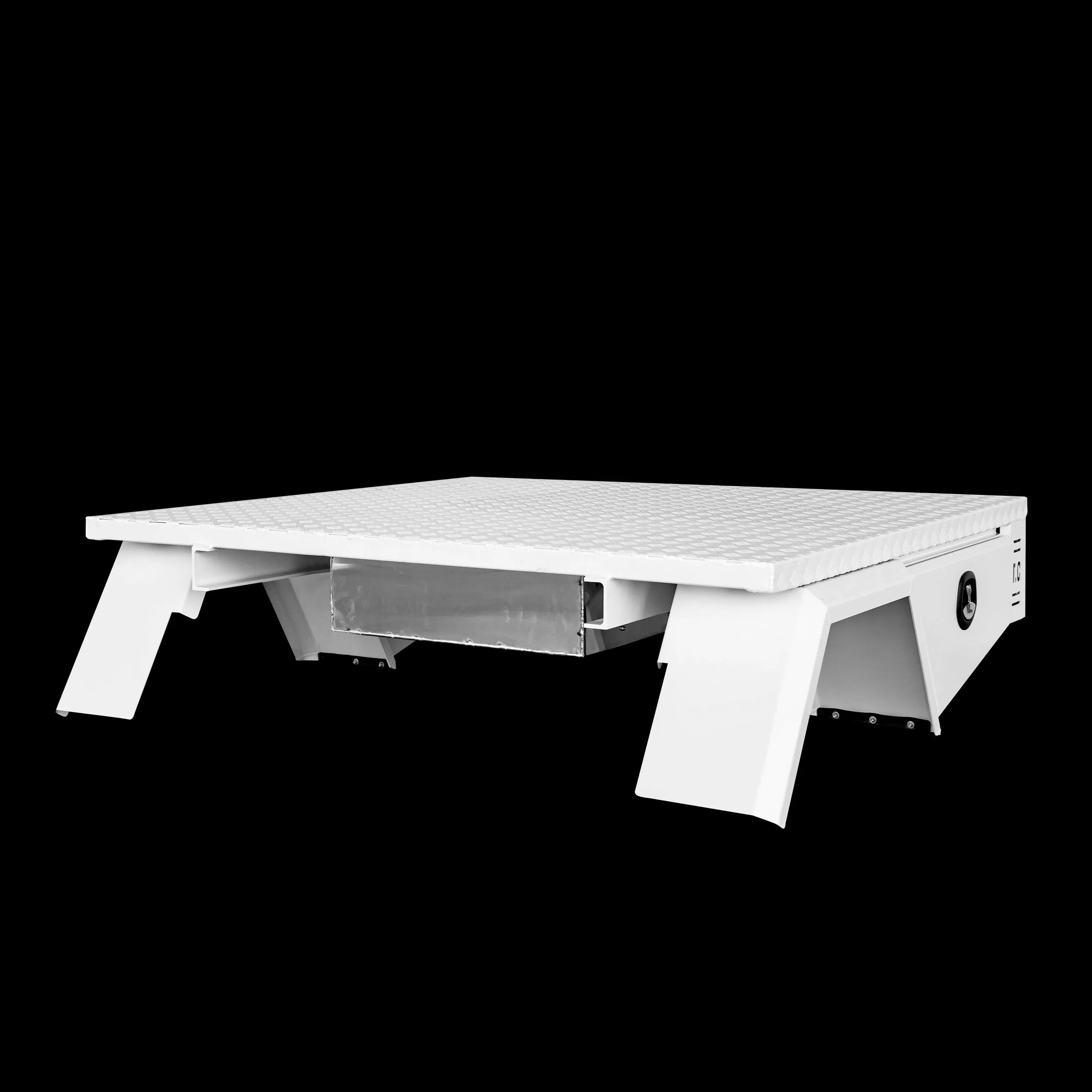Aluminium Tray 1800mm No Headboard - White