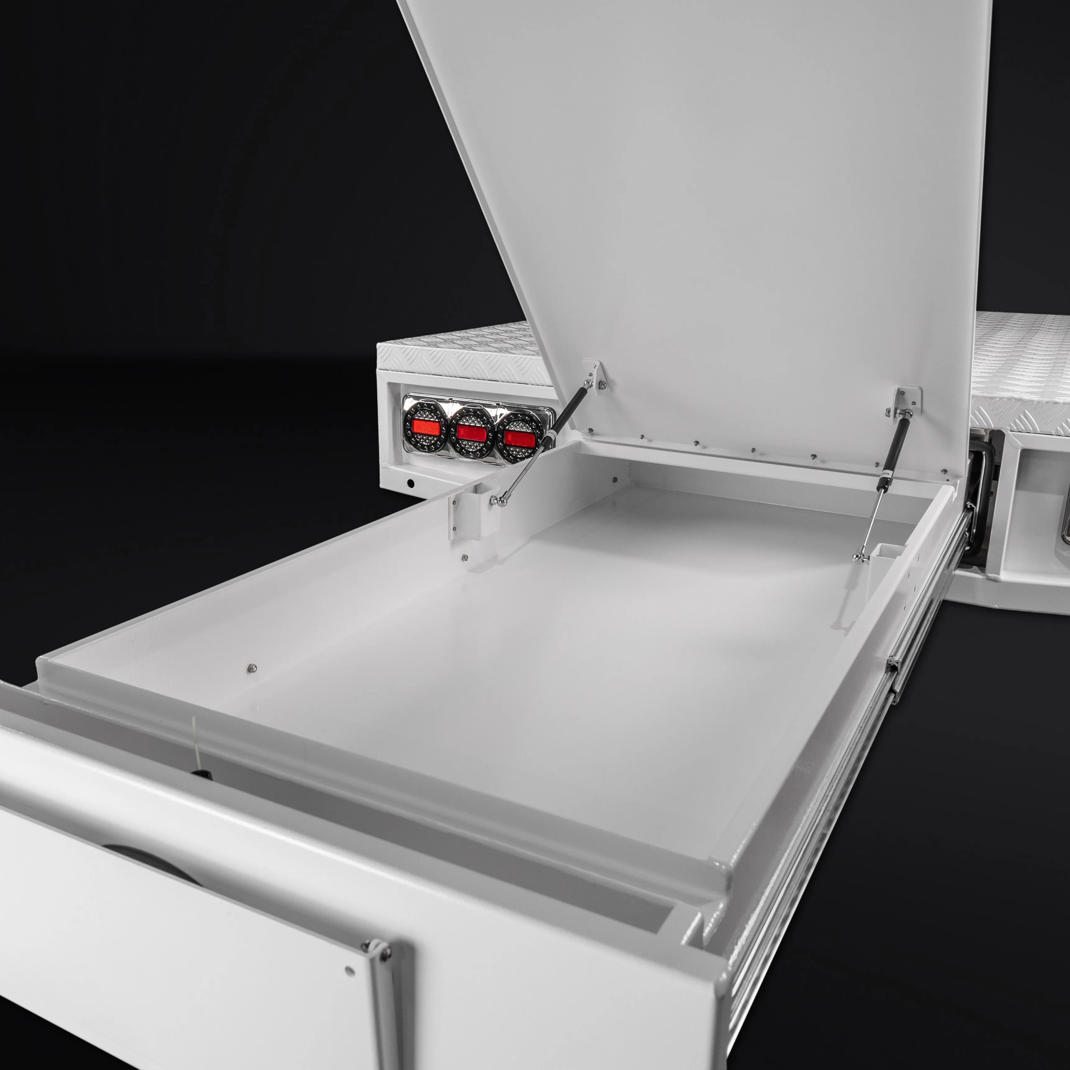 Aluminium Tray 1800mm No Headboard - White