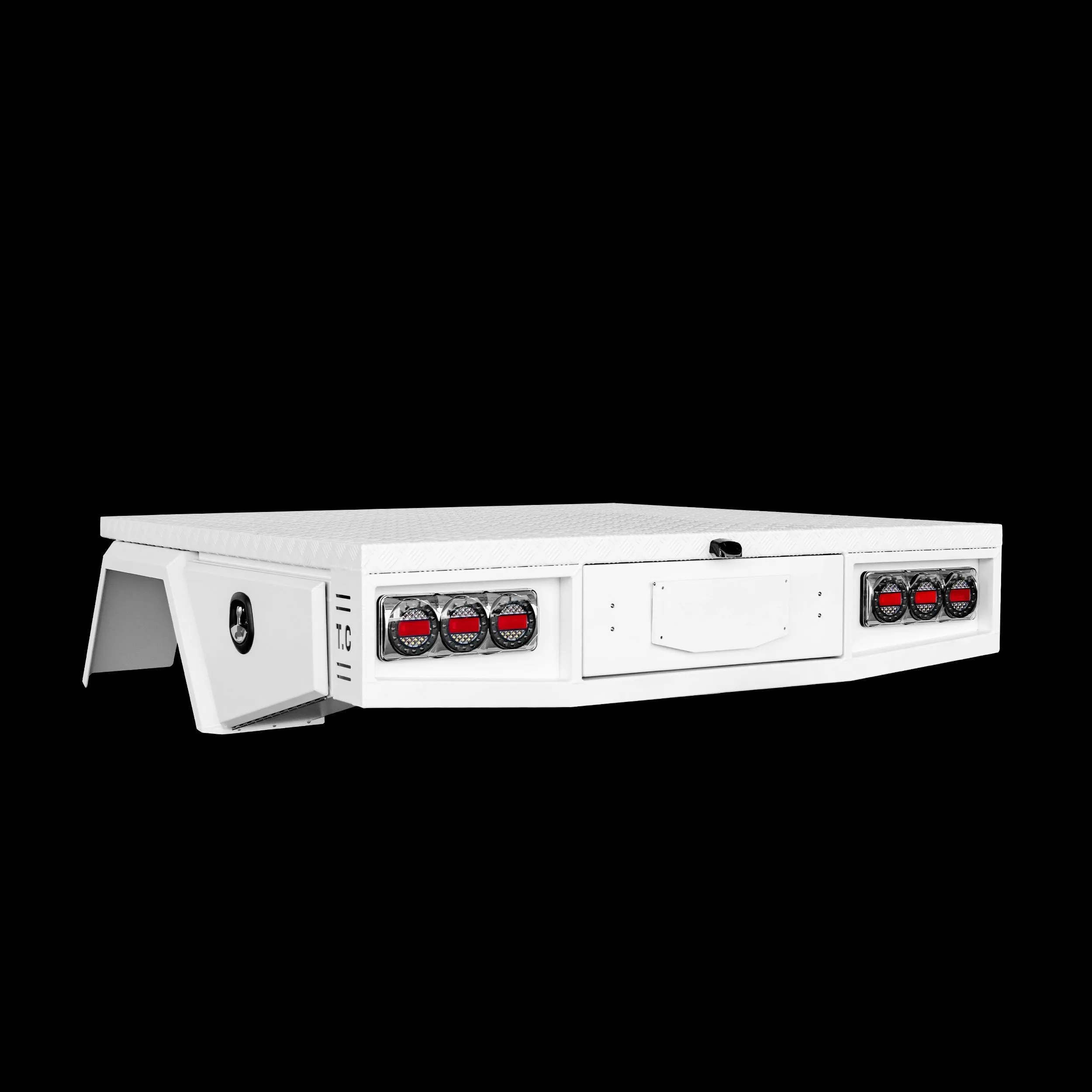 Aluminium Tray 1800mm No Headboard - White