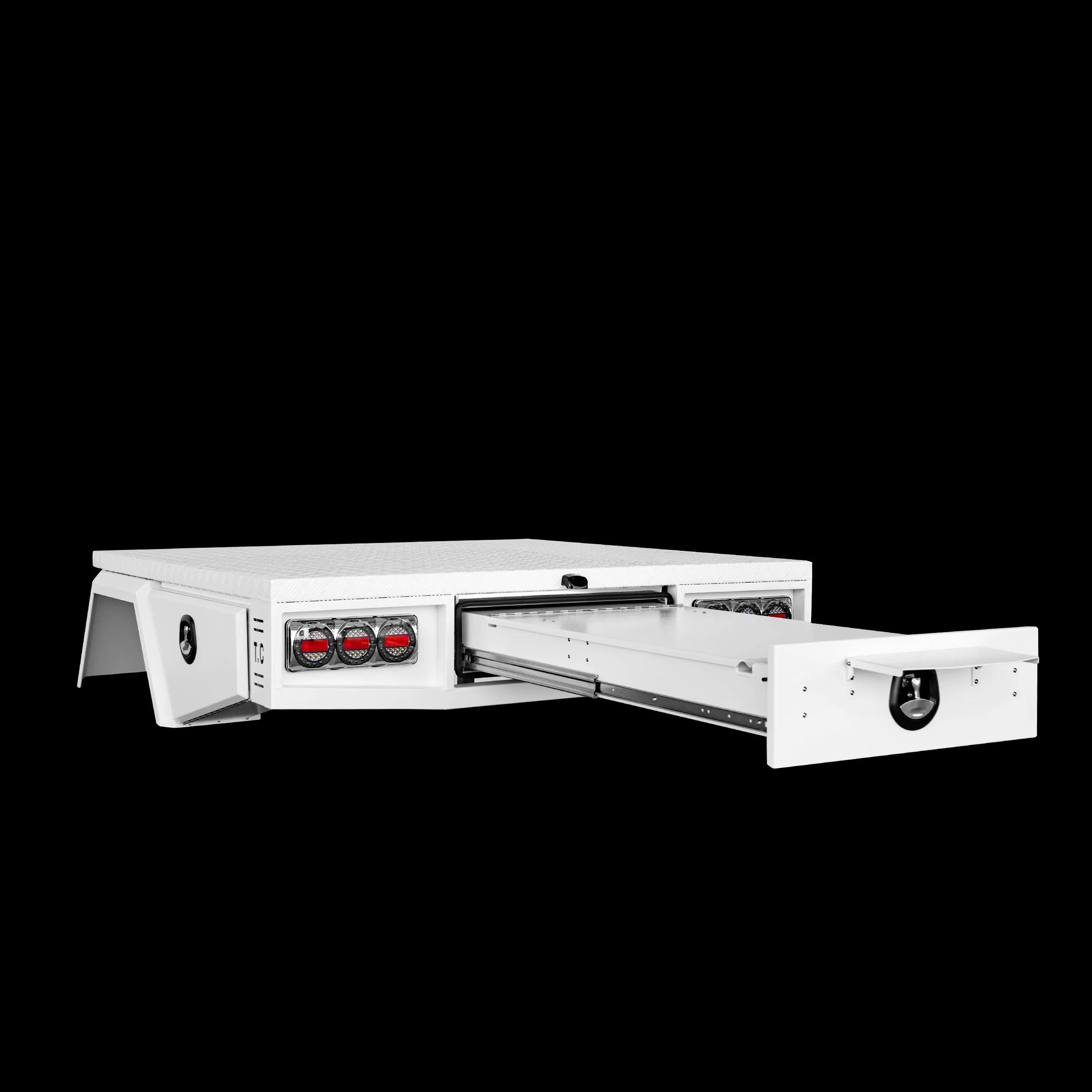 Aluminium Tray 1800mm No Headboard - White