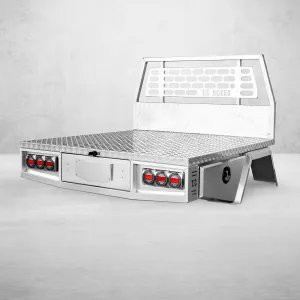 Aluminium Tray w/Headboard 2400mm - Alloy