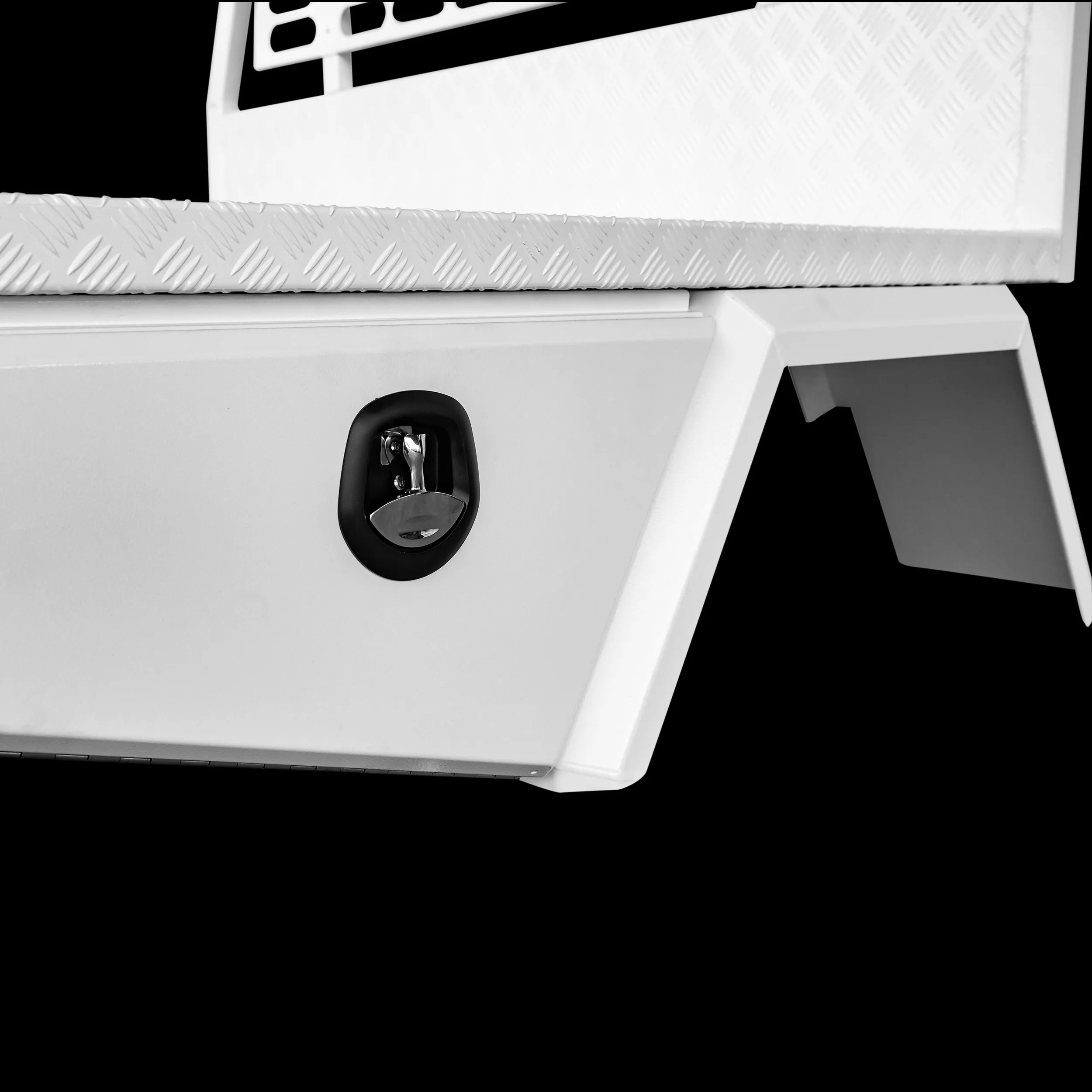 Aluminium Tray w/Headboard 2400mm - White