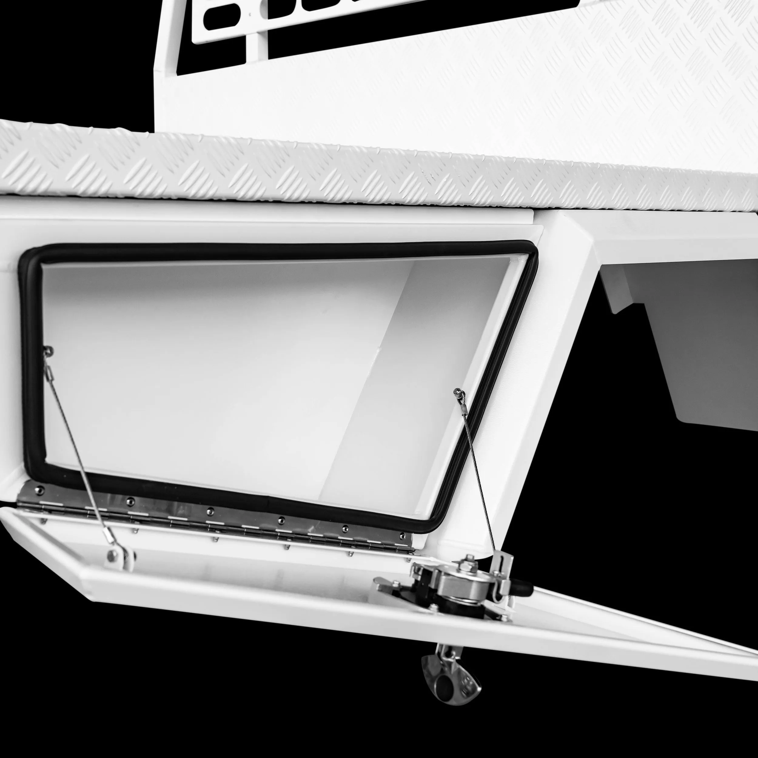 Aluminium Tray w/Headboard 2400mm - White