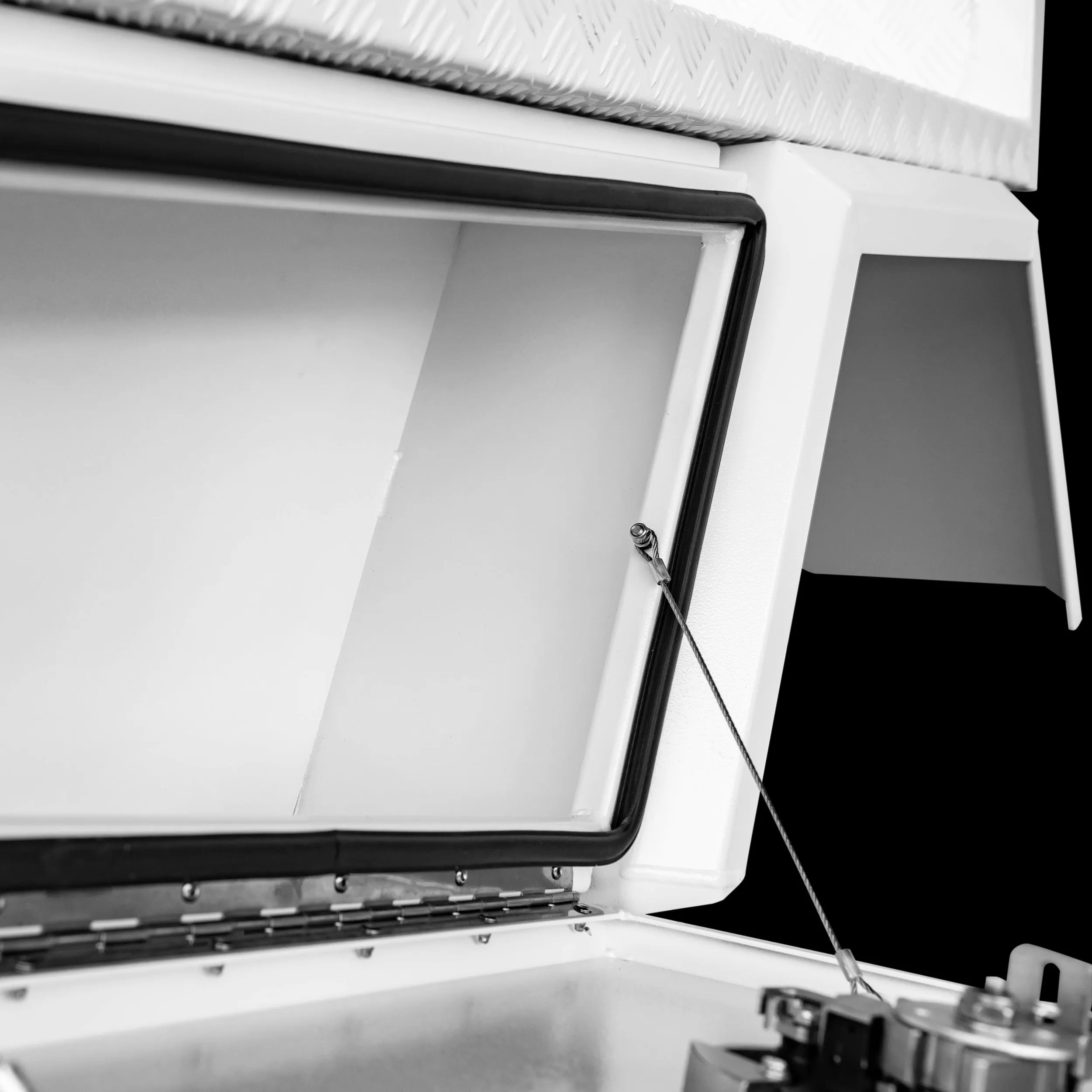 Aluminium Tray w/Headboard 2400mm - White