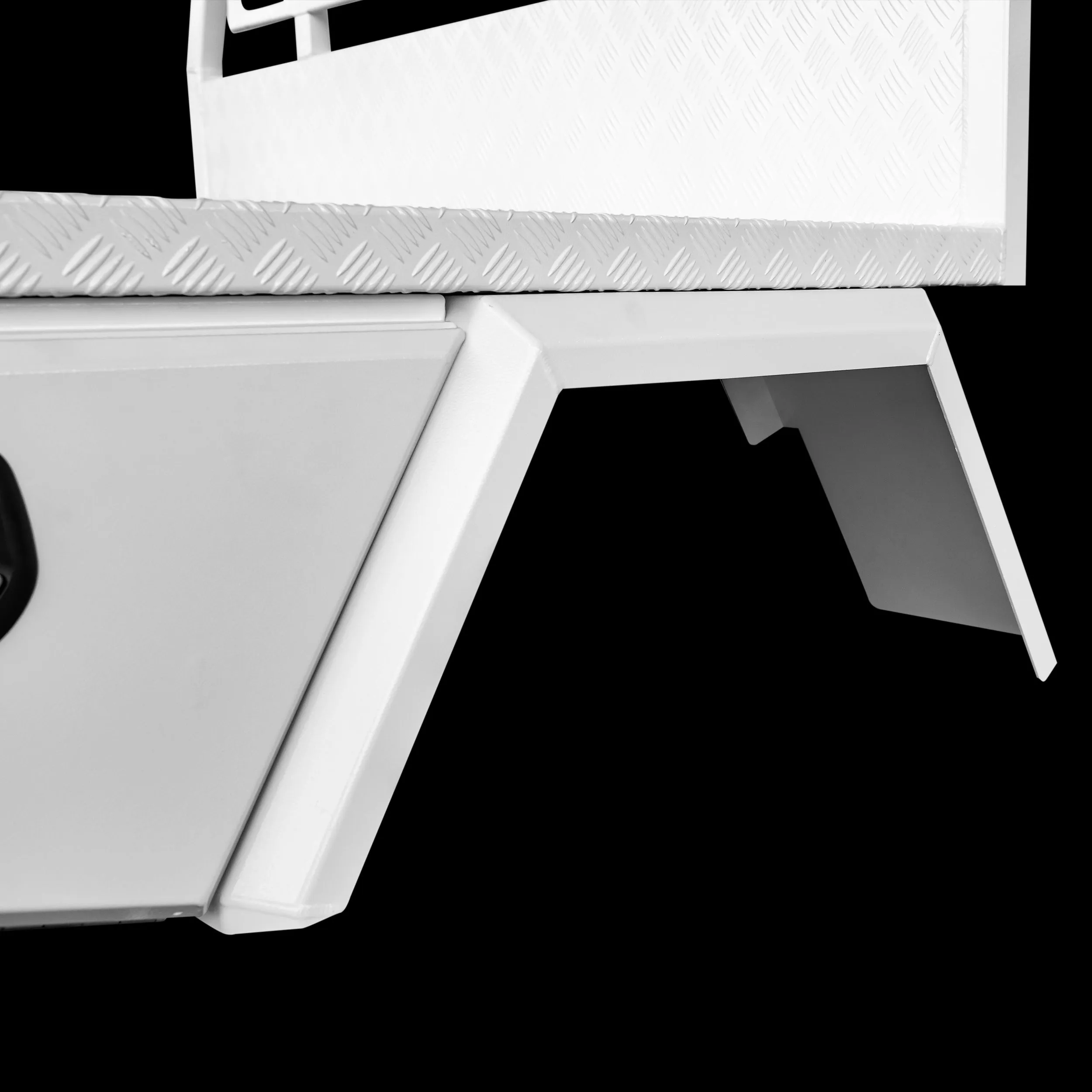 Aluminium Tray w/Headboard 2400mm - White