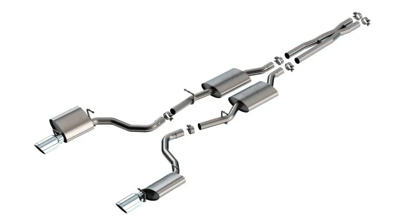 Borla S-Type Cat-Back Exhaust System (Polished Tips): Dodge Charger 3.6L V6 2019 - 2023