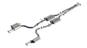 Borla S-Type Cat-Back Exhaust System (Polished Tips): Dodge Charger 3.6L V6 2019 - 2023