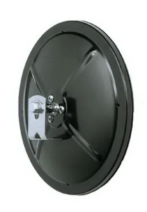Cipa USA 48600 Convex Mirror Full Size; Round; 6 in.; Incl. L Bracket; Black; Left Or Right;