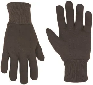 Clc 100% Cotton Brown Jersey Gloves 12 Pairs Per Pack