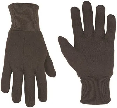 Clc 100% Cotton Brown Jersey Gloves 12 Pairs Per Pack