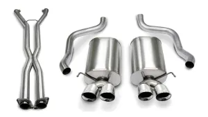 Corsa Performance 14169CB6 2.5 Inch Cat-Back Sport Dual Exhaust Polished 3.5 Inch Tips 05-08 Corvette A6 Auto Trans 6.0L/6.2L Stainless Steel Corsa Performance
