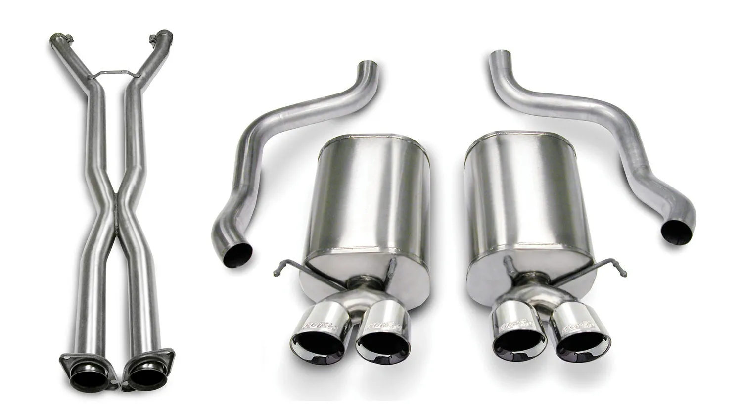 Corsa Performance 14169CB6 2.5 Inch Cat-Back Sport Dual Exhaust Polished 3.5 Inch Tips 05-08 Corvette A6 Auto Trans 6.0L/6.2L Stainless Steel Corsa Performance