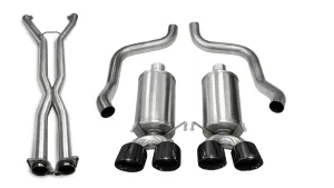 Corsa Performance 14469CB6BLK 2.5 Inch Cat-Back Xtreme Dual Exhaust Black 3.5 Inch Tips 05-08 Corvette A6 Auto Trans 6.0L/6.2L Stainless Steel Corsa Performance