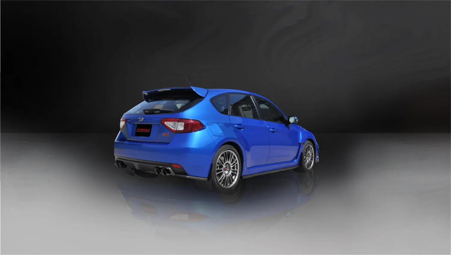 Corsa Performance 14862BLK 3.0 Inch Cat-Back Sport Dual Rear Exhaust 3.5 Inch Black Tips 08-14 Subaru Impreza STI/WRX Hatchback 2.5L Turbo Stainless Steel Corsa Performance