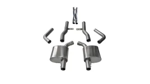 Corsa Performance 21018 Charger/300 Cat Back Exhaust 17-18 Dodge Charger/Chrysler 300 5.7L V8 4.5 Inch Polished Tip Extreme Sound Corsa Performance