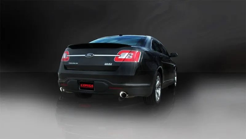 Corsa Sport Cat-Back Exhaust System - 2-1/2 in Diameter - 4 in Tips - Ford V6 - SHO - Ford Midsize Car 2010-14