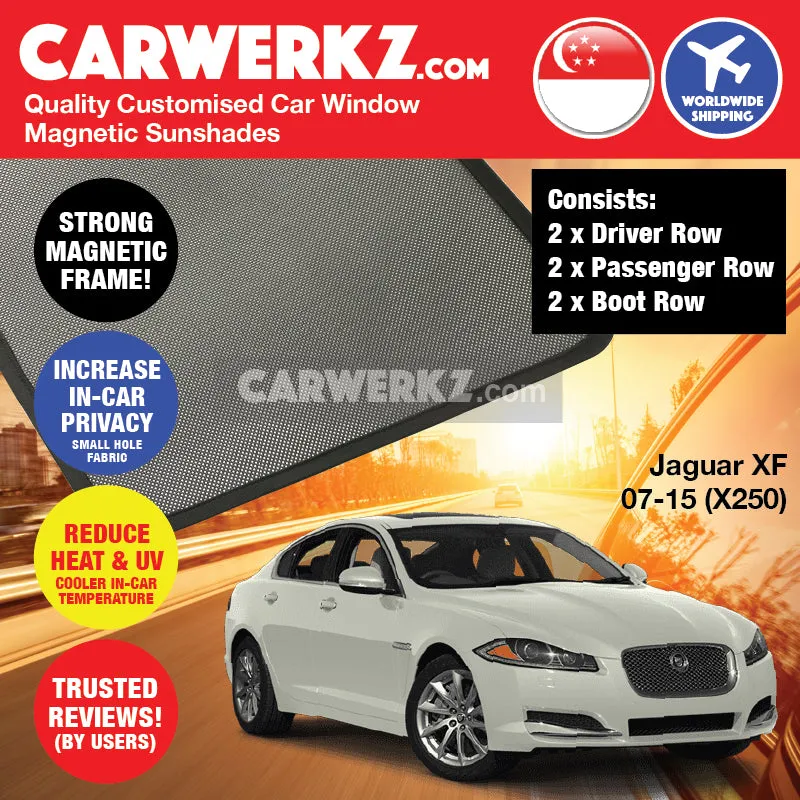 Customised Window Magnetic Sunshades for Jaguar XF 2007-2015 1st Generation (X250) United Kingdom Sedan