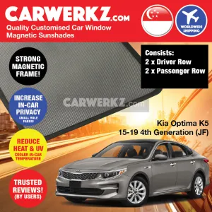 Customised Window Magnetic Sunshades for Kia Optima K5 2015-2019 4th Generation (JF) Korea Sedan