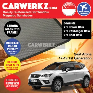 Customised Window Magnetic Sunshades for Seat Arona 2017-Current 1st Generation Spain SUV