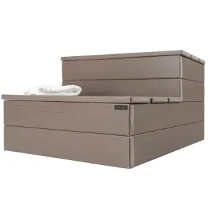 Denkoe Hot Tub Steps Wood Looking Plastic 100% Waterproof Spa Any Size