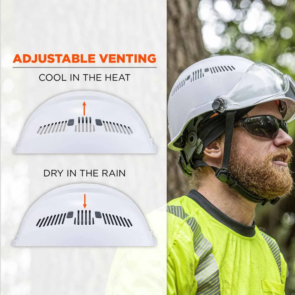 Ergodyne 60264 8977 White Safety Helmet Adjustable Venting Type 2 Class C