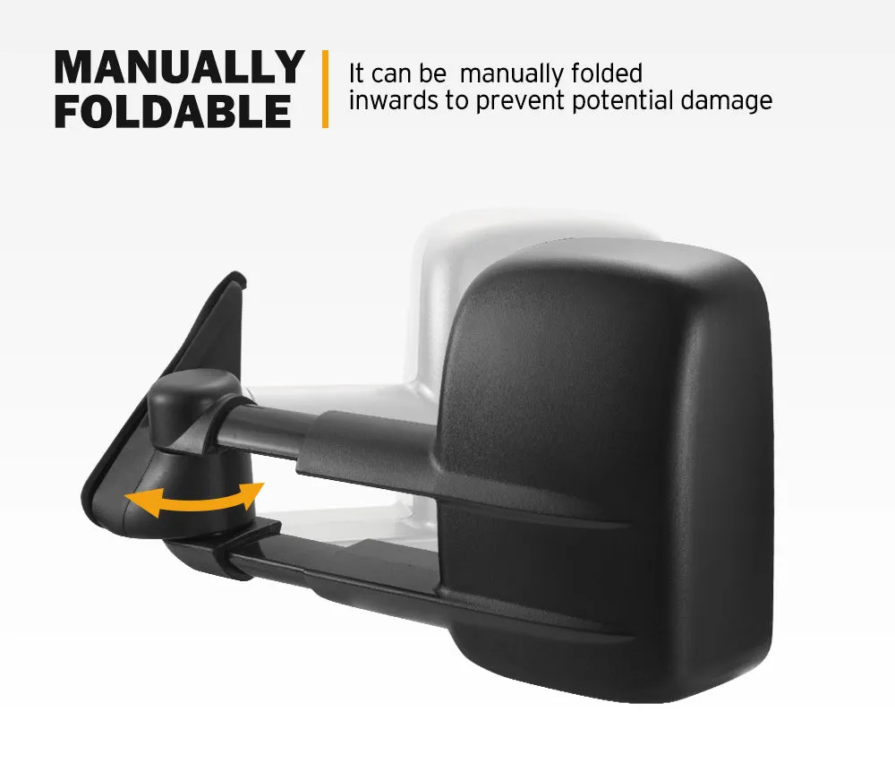 Extendable Towing Mirrors fit Nissan Patrol GU Y61 Cab Chassis 1997- 2016