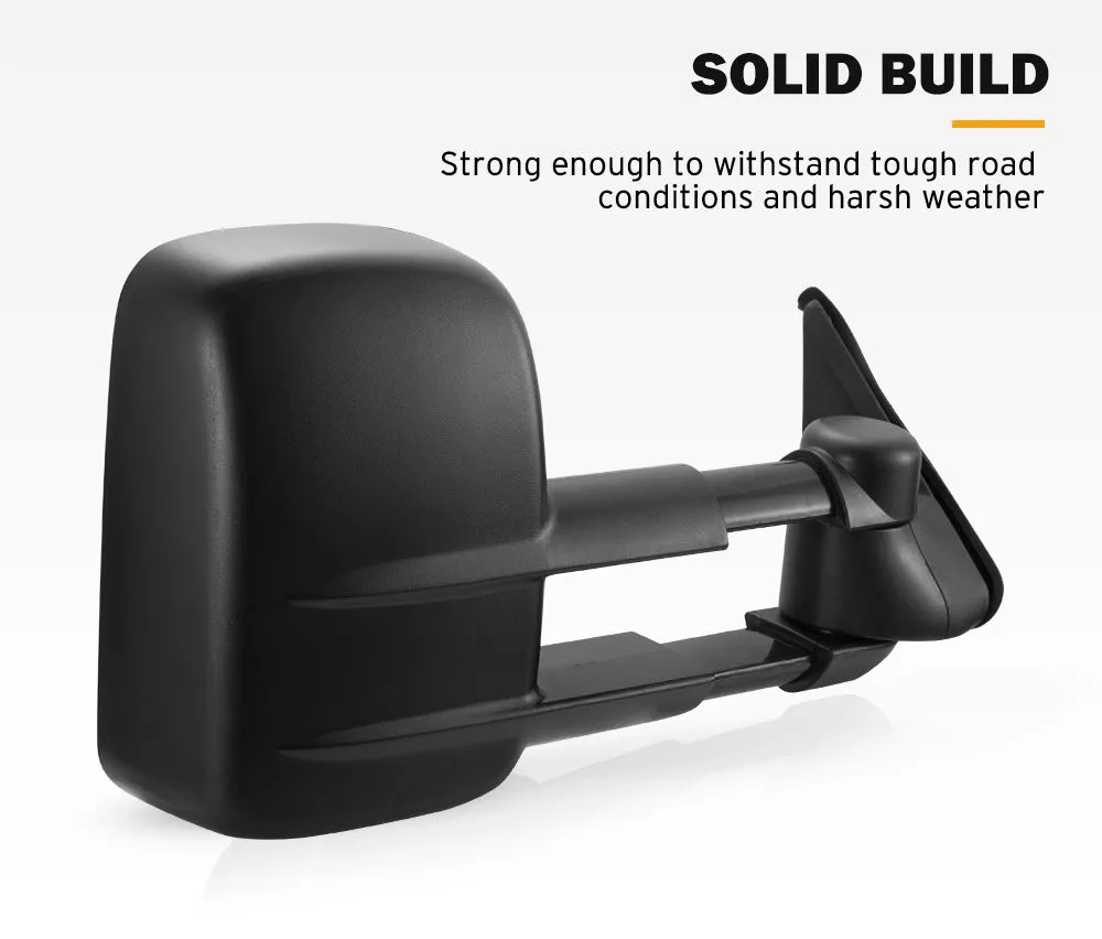 Extendable Towing Mirrors fit Nissan Patrol GU Y61 Cab Chassis 1997- 2016