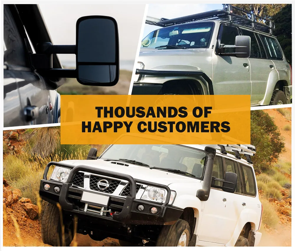 Extendable Towing Mirrors fit Nissan Patrol GU Y61 Cab Chassis 1997- 2016