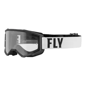 Fly '23 Focus Youth Goggle - White / Black with Clear Lens