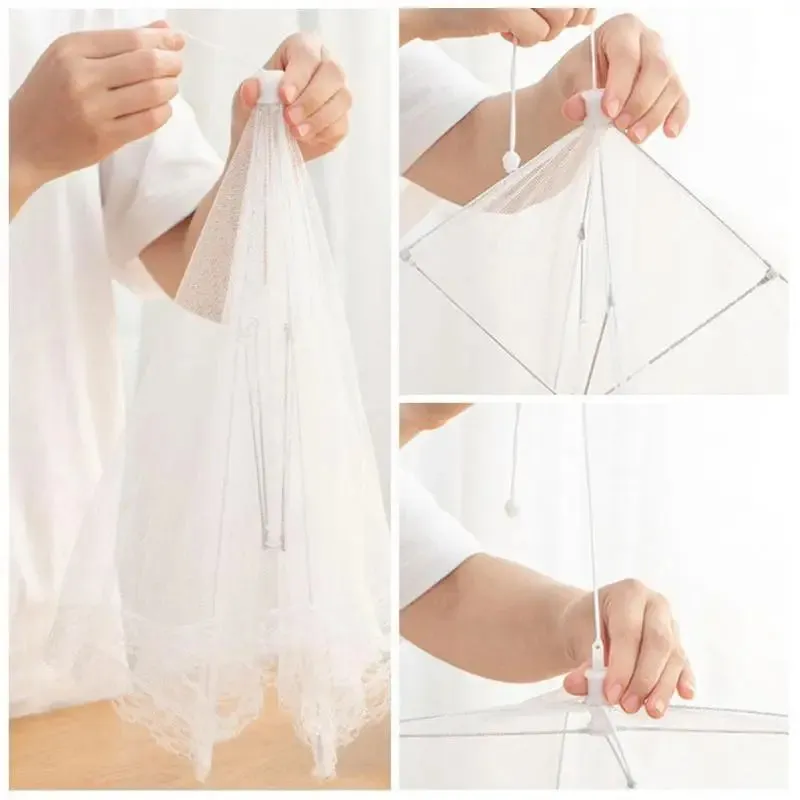 Foldable Food Mesh Cover – Pop-Up Umbrella for Meals & Fruits
