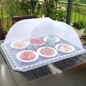 Foldable Food Mesh Cover – Pop-Up Umbrella for Meals & Fruits