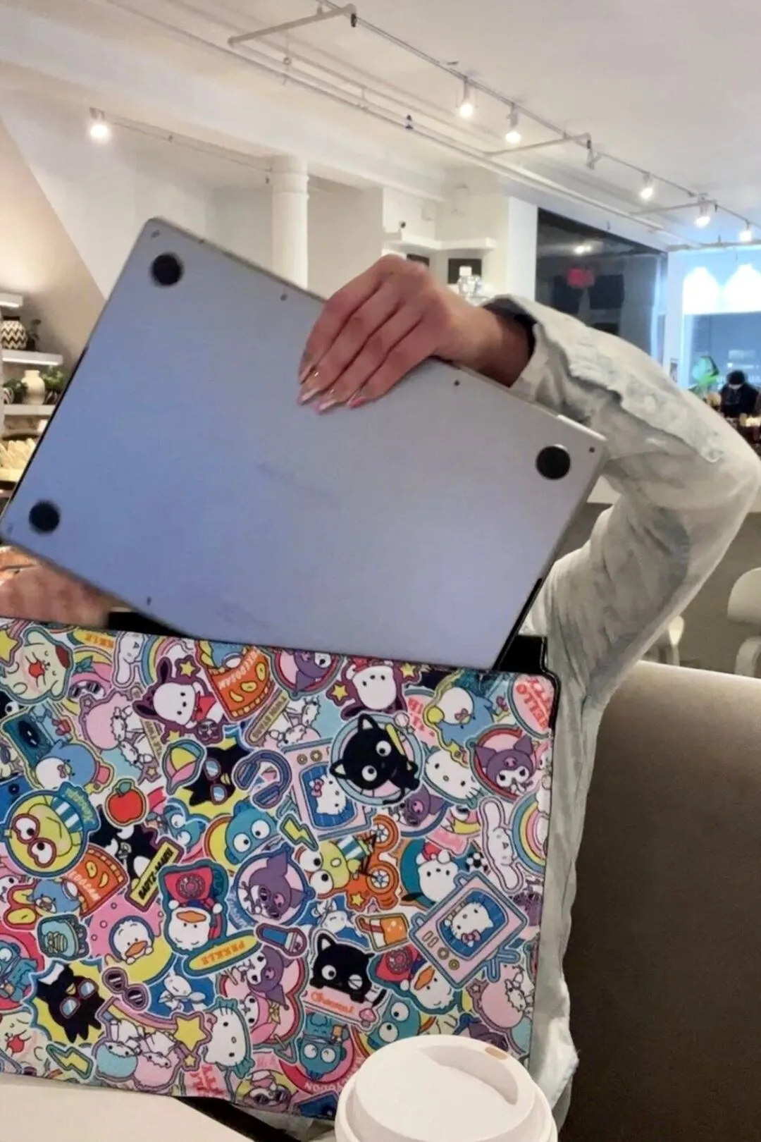 Foldable Laptop Sleeve - Hello Kitty® and Friends Stickers