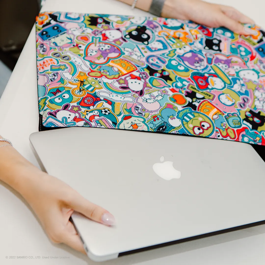 Foldable Laptop Sleeve - Hello Kitty® and Friends Stickers
