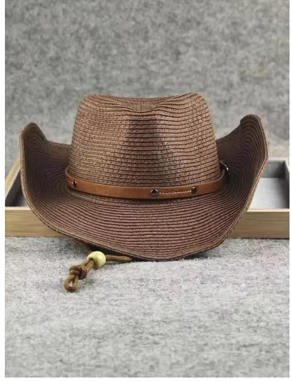 Foldable Straw Cowboy Sun Hat