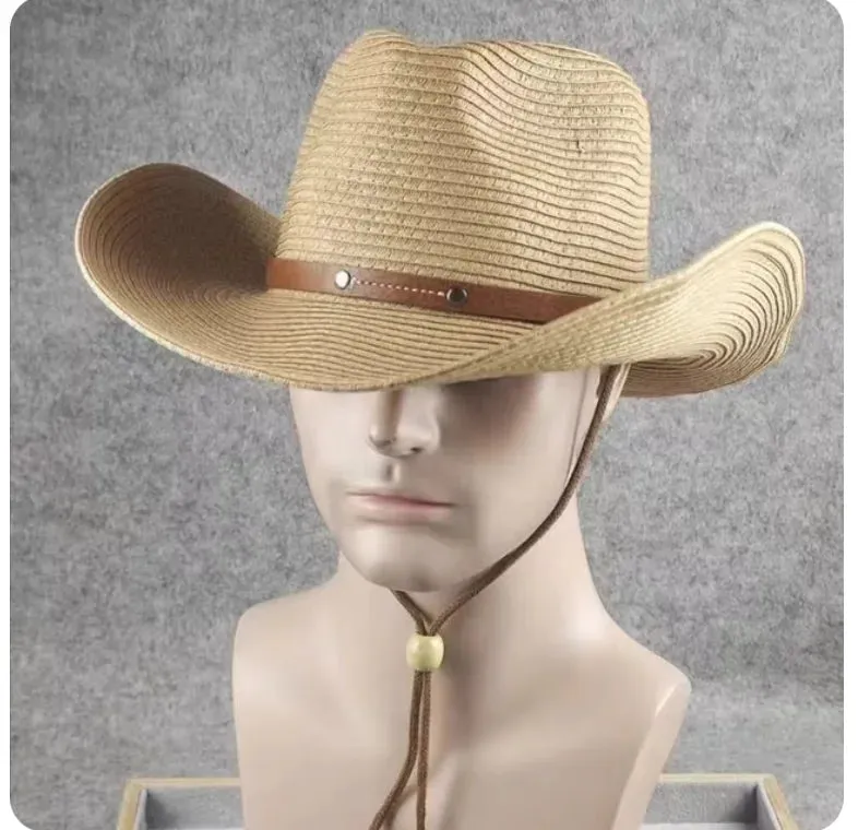 Foldable Straw Cowboy Sun Hat