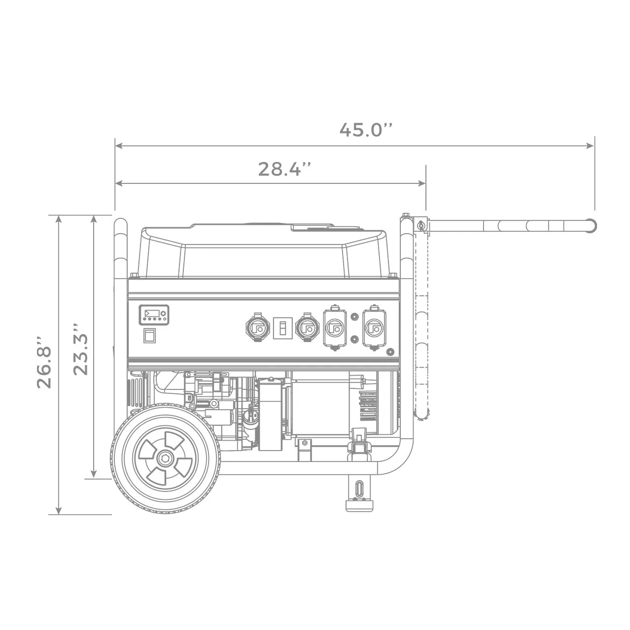 Gas Portable Generator 7125W Recoil Start 120/240V