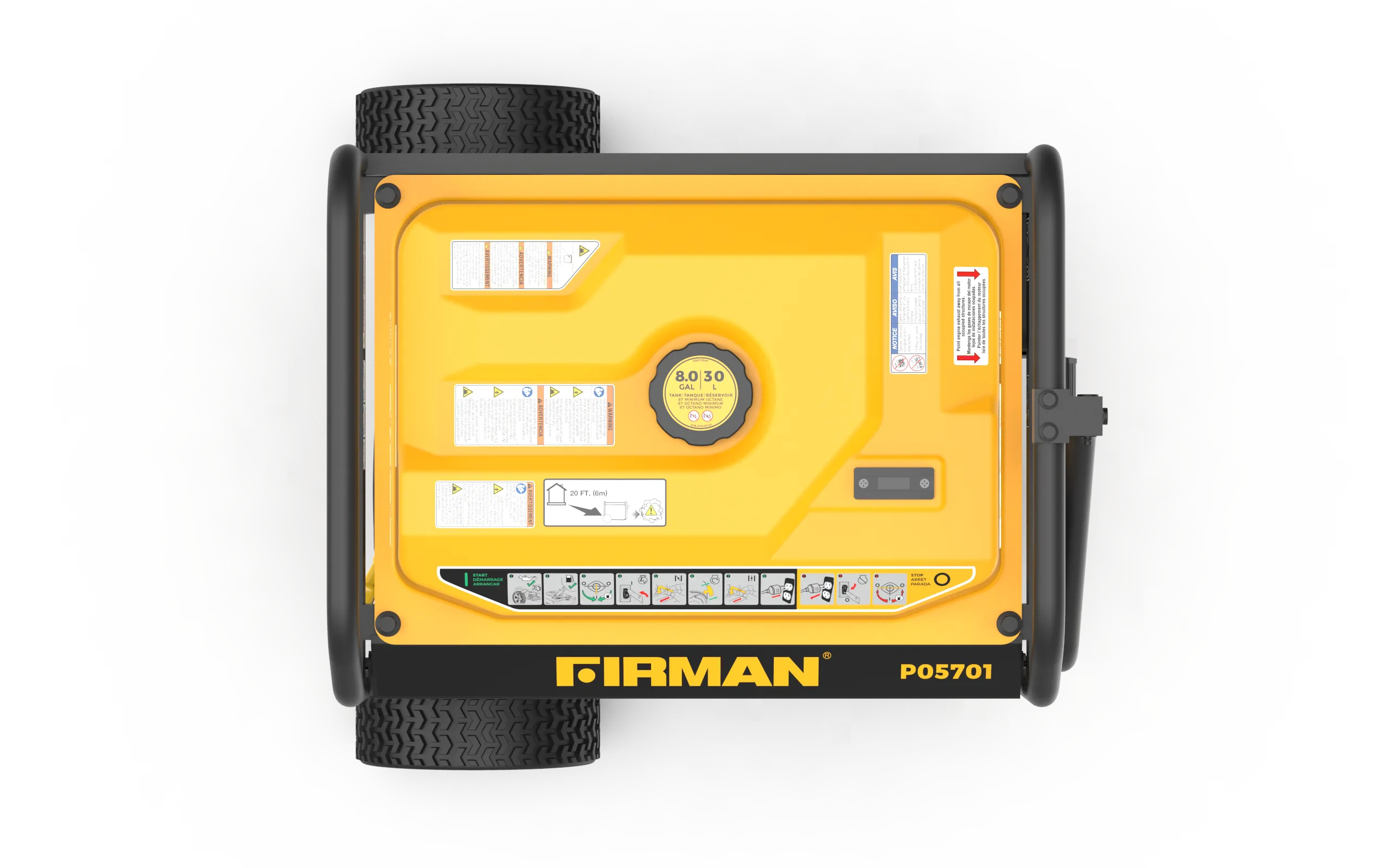 Gas Portable Generator 7125W Recoil Start 120/240V